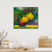 バラヒルアップルCrate LabelWatsonville, CA ポスター (キッチン)