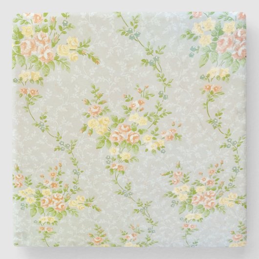 バラビクトリアンとつる植物ストーンコースター ストーンコースター (正面)