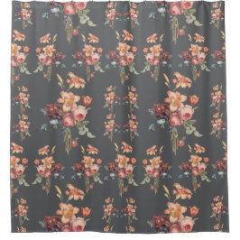 バラビクトリアンとリリーブーケ シャワーカーテン
