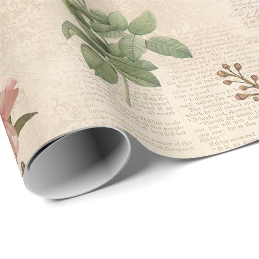 バラビクトリアンと文字エフェメラ ラッピングペーパー (ロールコーナー)