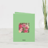 バラビクトリアンガーデンパステルピンク開花 カード (裏面)