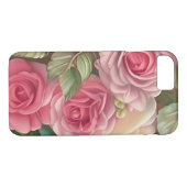 バラビクトリアンガーデンパステルピンク開花 Case-Mate iPhoneケース (裏面(横))