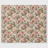 バラビクトリアンフローラエフェメラデクページ ラッピングペーパー (フラット)