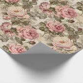 バラビクトリアンフローラエフェメラデクページ ラッピングペーパー (角)