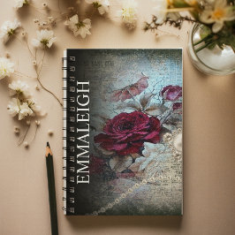 バラビクトリアンボヘミアンパールズモノグラム ノートブック