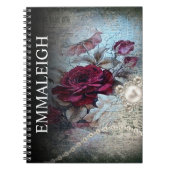 バラビクトリアンボヘミアンパールズモノグラム ノートブック (正面)