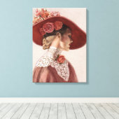 バラビクトリアンレディエレガントデコールのキャンバス印刷 キャンバスプリント (インサイチュ (ウッドフロア))