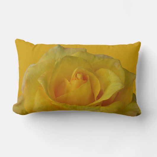 バラピローズイエローローズピローズ&デコール ランバークッション (正面)