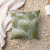 バラピローズホワイトローズピローズフラワーデコール クッション (ブランケット)