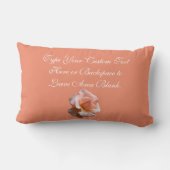 バラピローパーソナライズされたピーチワイルドバラピロー ランバークッション (裏面)