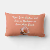 バラピローパーソナライズされたピーチワイルドバラピロー ランバークッション (裏面)