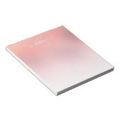 バラピンクきらめくグリッタースパークルモノグラムの ノートパッド (アングル)