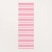 バラピンクと白ストライプの ヨガマット (裏面)