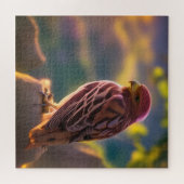 バラピンクと金ゴールドパレーケット ジグソーパズル (横)