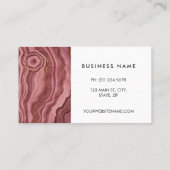 バラピンクと金ゴールドマーブルストーン 名刺 (裏面)