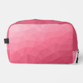 バラピンクのグラデーション幾何学的メッシュパターン ドップキット (正面)