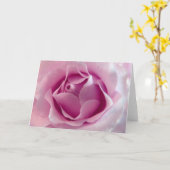 バラピンクのグリーティングカード カード (黄色い花)