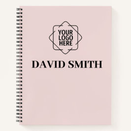 バラピンクのビジネス コーポレート モダン ミニマリスト ノートブック
