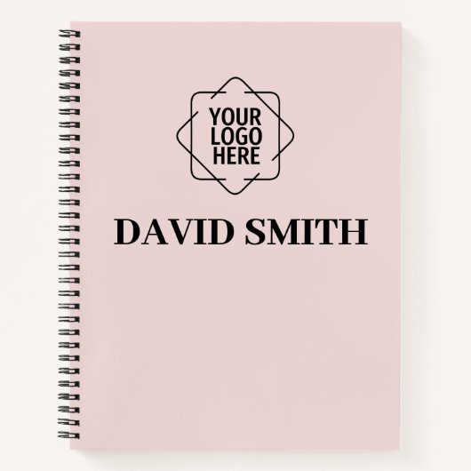 バラピンクのビジネス コーポレート モダン ミニマリスト ノートブック (正面)