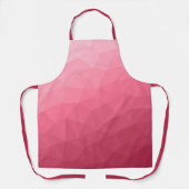 バラピンクのライトグラディエントのジオメトリメッシュパターン エプロン (正面)