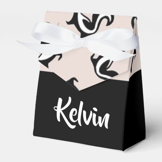 バラピンクの白黒のスカンク フェイバーボックス (正面サイド)