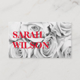 バラピンクの花束ブーケ、背景 名刺