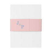 バラピンクアンドブルーパステルズモノグラム 招待状ベリーバンド (裏面例)