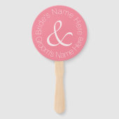 バラピンクイエレガントリーフレット新郎新婦結婚ズ ハンドファン (正面)