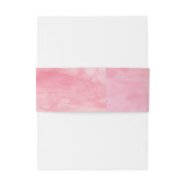 バラピンクウォーターカラーポピー結婚ズ 招待状ベリーバンド (裏面例)