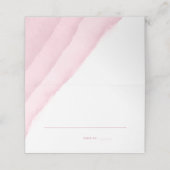 バラピンクウォーター結婚カラーの護衛/ プレイスカード (外部開封)