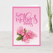 バラピンクカーネーション | HAPPY MOTHER'S DAY カード (正面)