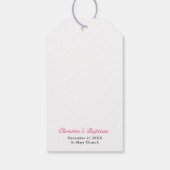 バラピンクガールバプテスマ《キリスト教》洗礼式や命名式サンキューユー ギフトタグ (裏面)