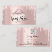 バラピンクグリッタークロス押入れハンガーブティックQR 名刺 (正面/裏面)