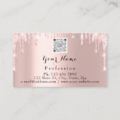 バラピンクグリッタークロス押入れハンガーブティックQR 名刺 (裏面)