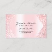 バラピンクグリッターメイクアップアーティストアイラッシュブローVIP 名刺 (裏面)