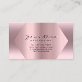 バラピンクグリッターメイクアップアーティストラッズスタジオ 名刺 (裏面)