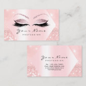 バラピンクグリッターメイクアップアーティストラッズブラウンズ 名刺 (正面/裏面)