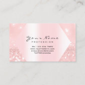 バラピンクグリッターメイクアップアーティストラッズブラウンズ 名刺 (裏面)