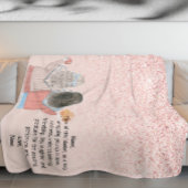 バラピンクグリッター効果2人の女の子レターノート フリースブランケット
