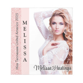 バラピンクグリッツPageantオートグラフスモールメモ帳 ノートパッド