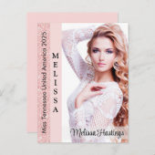 バラピンクグリッツPageantオートグラフフォトカード ポストカード (正面/裏面)