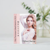 バラピンクグリッツPageantオートグラフフォトカード ポストカード (スタンド正面)