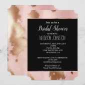 バラピンクゴールドカウガールカウハイド 招待状 (正面/裏面)