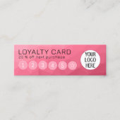 バラピンクジオメトリックメッシュパターンカスタムロゴ ロイヤリティカード (正面)