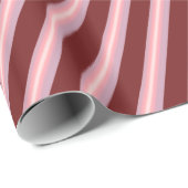 バラピンクストライプのデザインオンマルーン ラッピングペーパー (ロールコーナー)