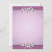 バラピンクダマスク50thバースデーパーティーへの招待 招待状 (裏面)