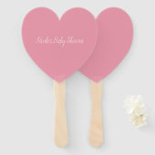 バラピンクテンプレート ハンドファン (正面&裏面)