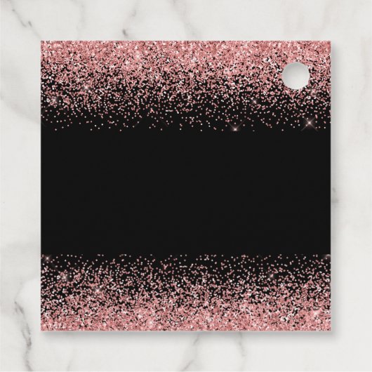 バラピンクドレスフェイクグリッターキンセアニェラ フェイバータグ (裏面)