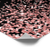 バラピンクドレスフェイクグリッタースウィート16ウェルカム ポスター (角)