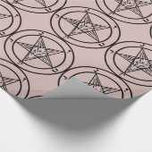 バラピンクバプホメットペンタグラムラッピング紙 ラッピングペーパー (角)